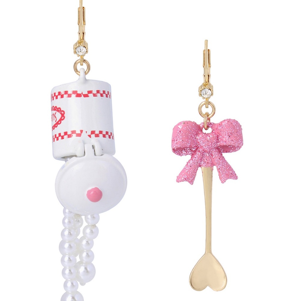 Betsey Johnson Spilled Sugar Mismatched Earrings